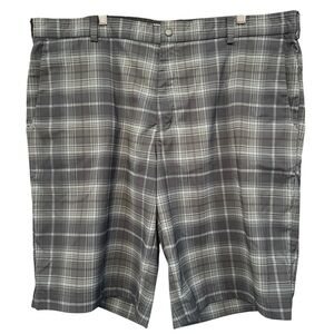 Nike Golf Men’s 40 Plaid Shorts Gray Dri-Fit Tour Performance